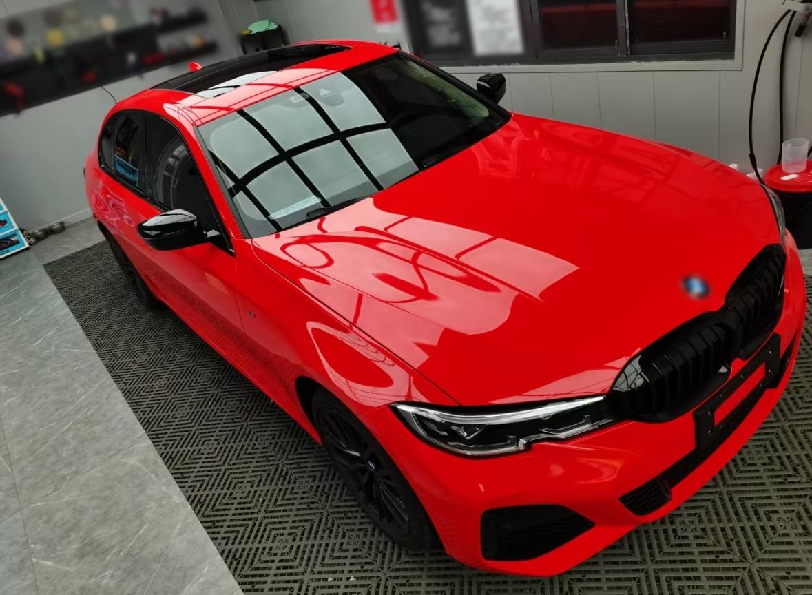 Ferrary Red-TPU Glossy Crystal Smart Car Paint Protection Film Self Healing Body Foil with Color Changing Anti-Scratch Function - Image 3