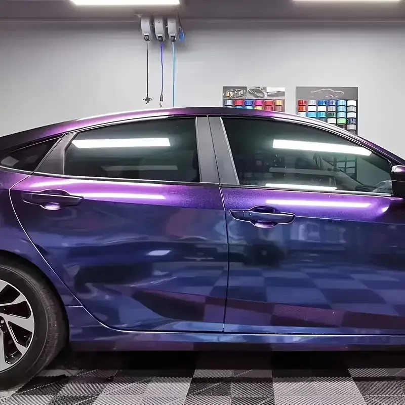 Chameleon Red Color-Changing Vinyl Wrap for Cars - Imagem 5
