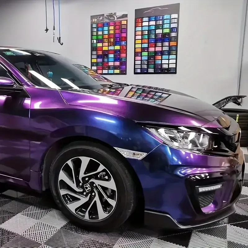 Chameleon Red Color-Changing Vinyl Wrap for Cars - Imagem 6