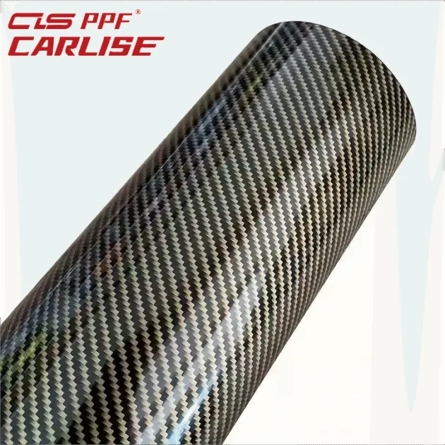 Gold Carbon Fiber Vinyl Film Car Wrap