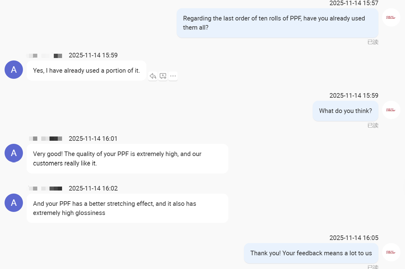 Auto des deutschen Kunden mit aufgebrachter Automobil-Fenstertönungsfolie – Projektansicht