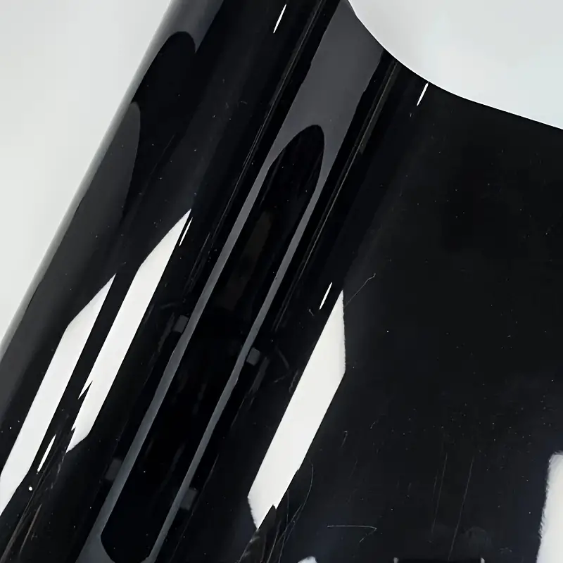 Piano Black PET Vinyl – Black Car Wrap - Imagem 4